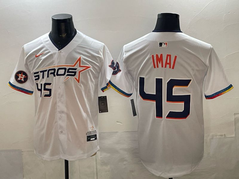 Men 2026 Houston Astros #45 Imai white 4th generations Nike MLB Jersey style 03